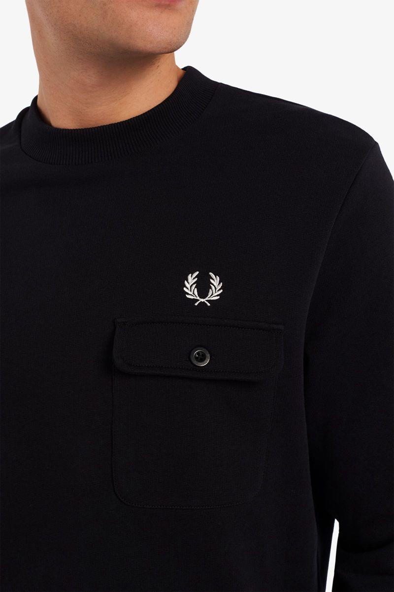 Black Fred Perry M3836 Men's Sweatshirts | PH 1594ILHS